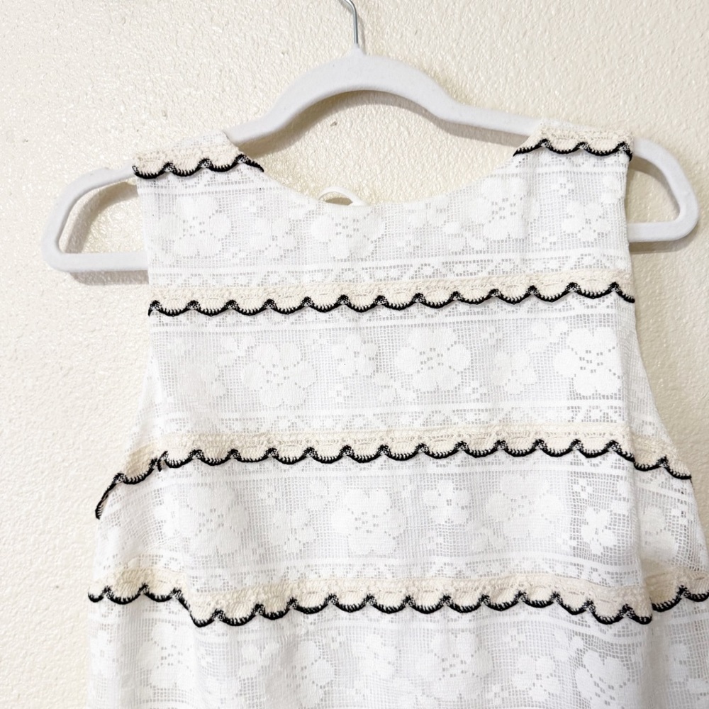 NEW Show Me Your Mumu Cynthia Mini Dress in French Vanilla Lace Scallop Medium - Picture 9 of 11